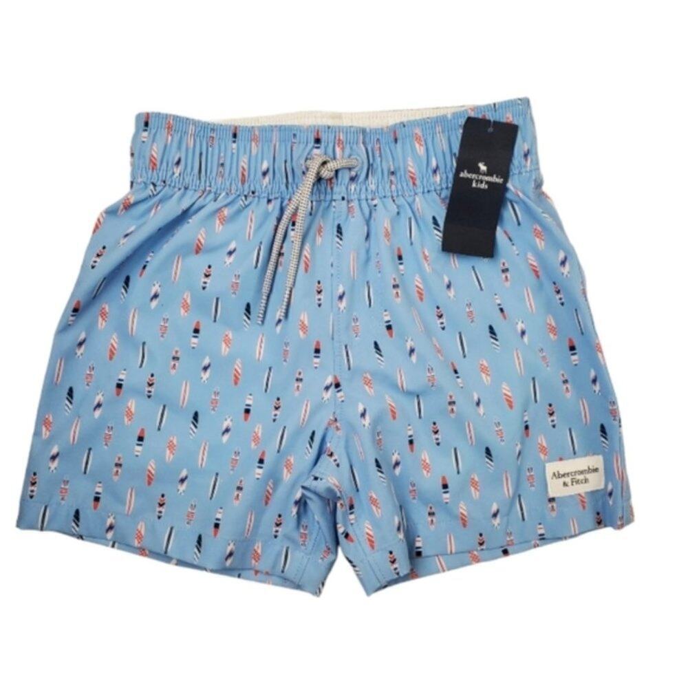 Abercrombie Kids Blue Printed Drawcord High Waist Shorts Size 5/6
